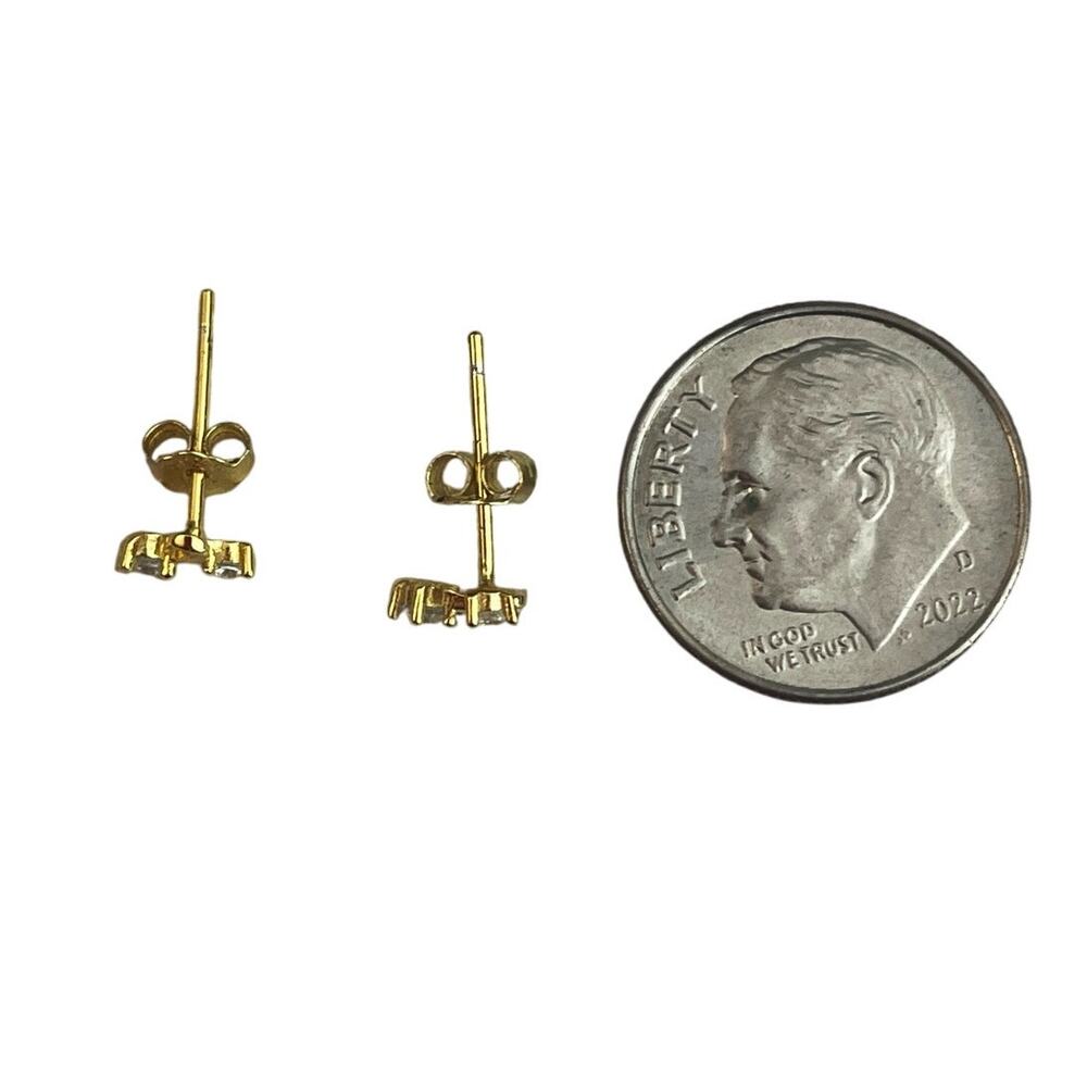 Doting Dews Harriet Earrings 925 Sterling Silver Gold-Plated NWT - Picture 3 of 7